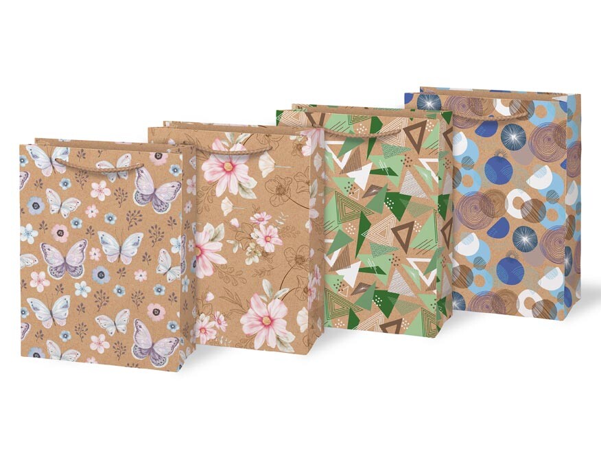 MFP 5252896 Taška dárková M KRAFT mix č. 7 190x250x90