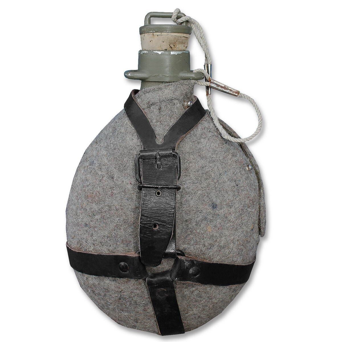 Polní láhev (čutora) hliník ČSLA AČR s obalem Varianta: uzávěr korkový (nový komplet)