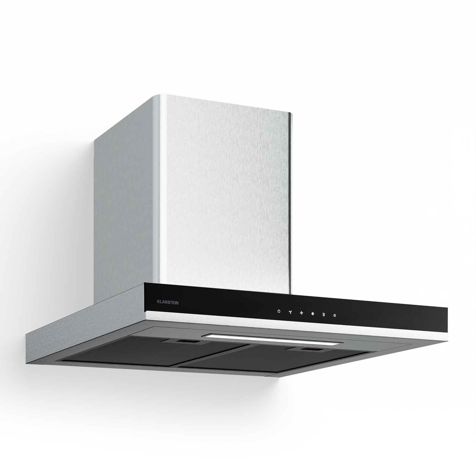 Klarstein Verosteel odsavač par 60 cm, Elegantní, minimalistický, výkonný, Energetická třída A++, 881,6 m³/h