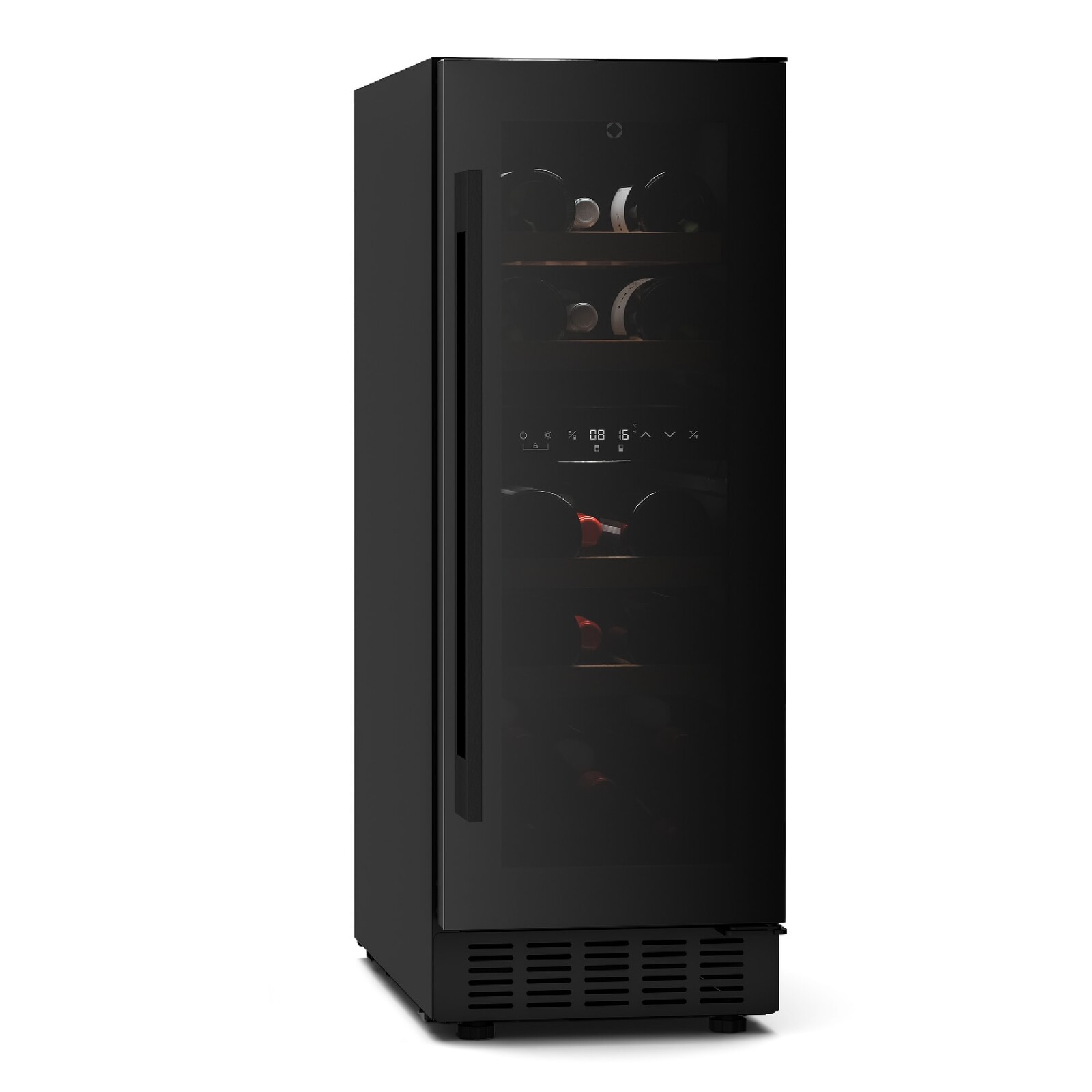 Klarstein Velaire podpultová vinotéka, moderní, elegantní, UV ochrana, Dvouzónová, 17 lahví