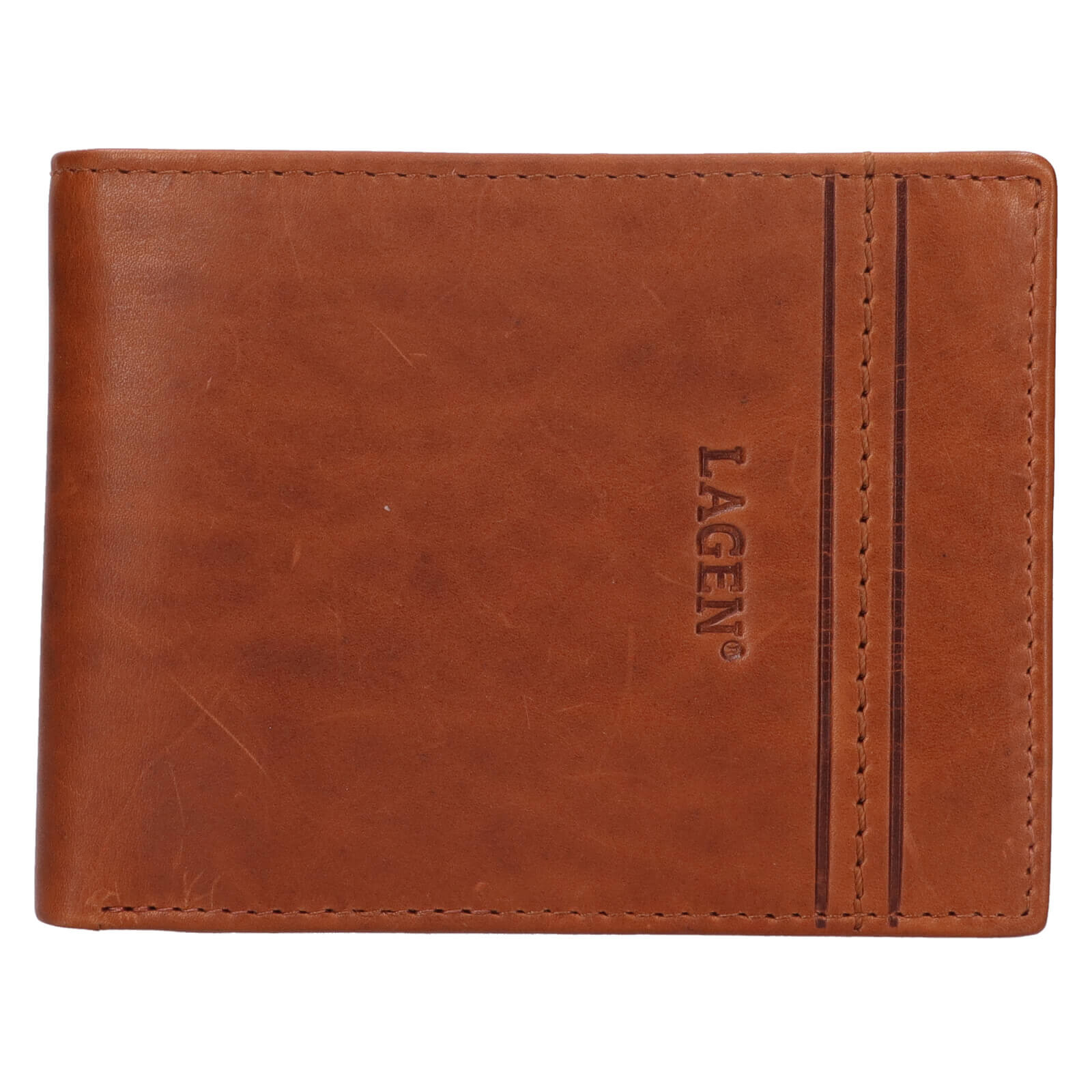 Pánská kožená peněženka Lagen Celestin - hnědá