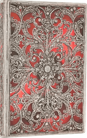 Diář Paperblanks 2026, Garnet - 12M, Mini, horizontální