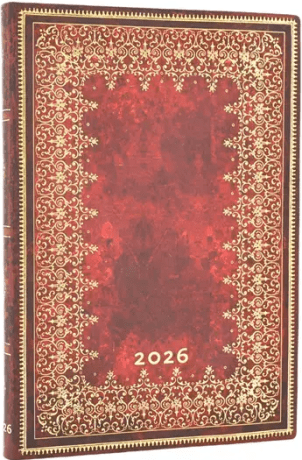 Diář Paperblanks 2026, Foiled - 12M, Midi, horizontální
