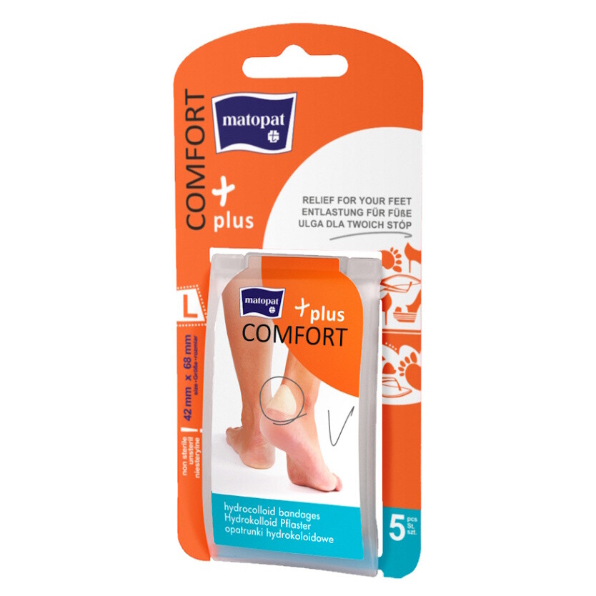 MATOPAT Comfort Plus hydrokoloidní náplast L 42 x 68 mm 5 kusů