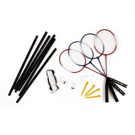 Acra badmintonový set 4 rakety, síť a míčky