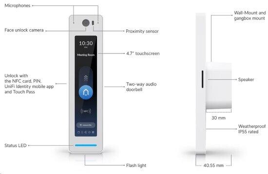 Ubiquiti G3 Reader Pro, bílý, UA-G3-Pro-W