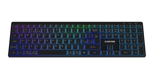 CANYON HKB-W11 EN/CS black klávesnice, CNS-HBTK11B-CS