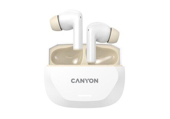 CANYON headset HEXAGON 7 TWS ANC+ENC Wireless Charge White Beige