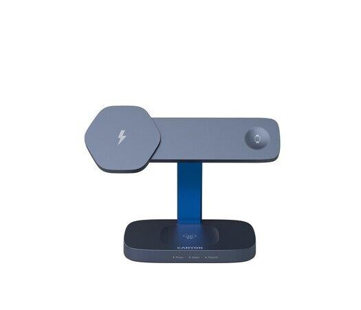 CANYON HEXAGON WCS-310 3in1 grey/blue bezdrátová nabíječka