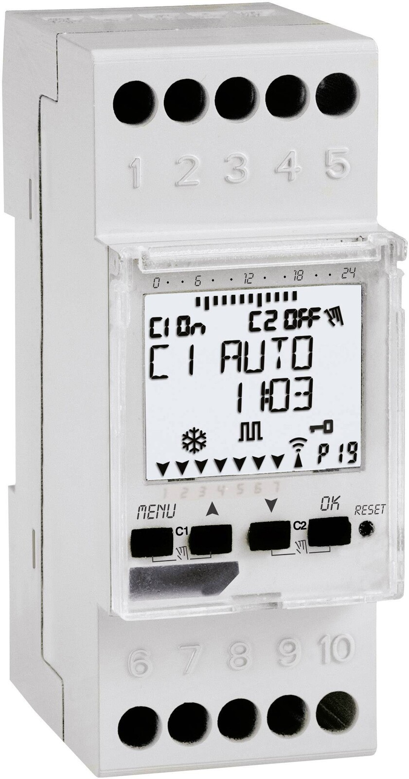 Wallair 1IO3291 časovač, digitální, roční program, týdenní program