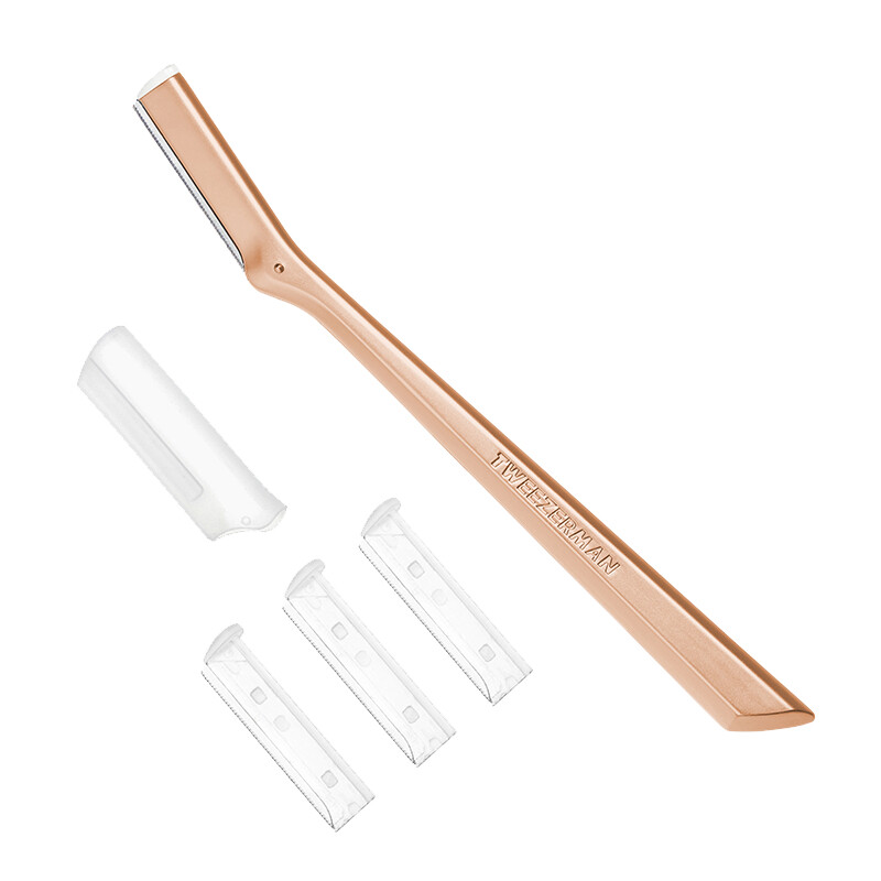 Tweezerman Facial Razor – holítko na chloupky obličeje, rose gold
