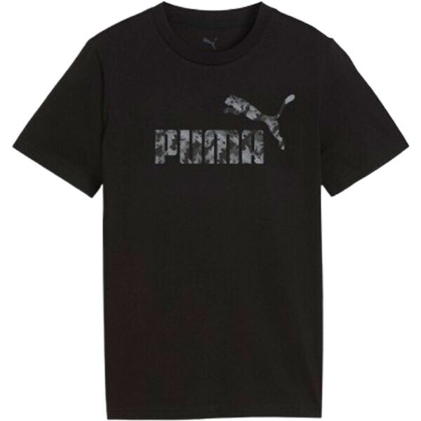 Puma ESSENTIALS CAMO TEE B Chlapecké triko, černá, velikost