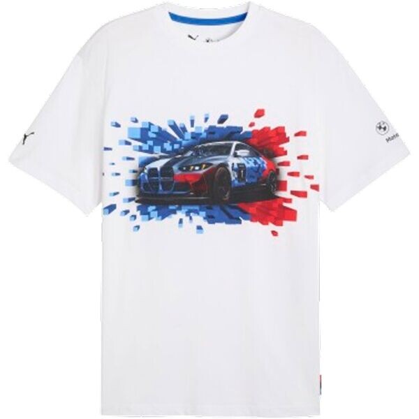 Puma BMW M MOTORSPORT GRAPHIC TEE MONO Pánské triko, bílá, velikost