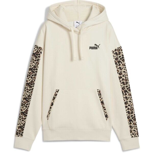 Puma ESSENTIALS GRAPHIC ANIMAL COMFORT HOODIE Dámská mikina, béžová, velikost