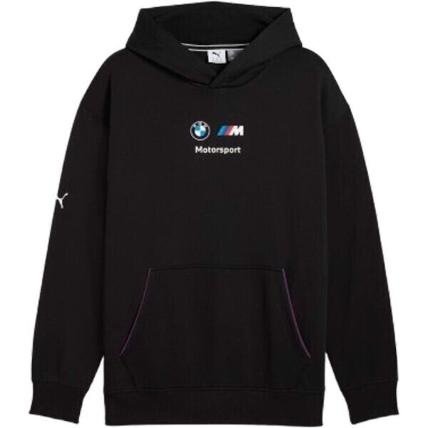 Puma BMW M MOTORSPORT ESSENTIALS+ HOODIE FLEECE Pánská mikina, černá, velikost