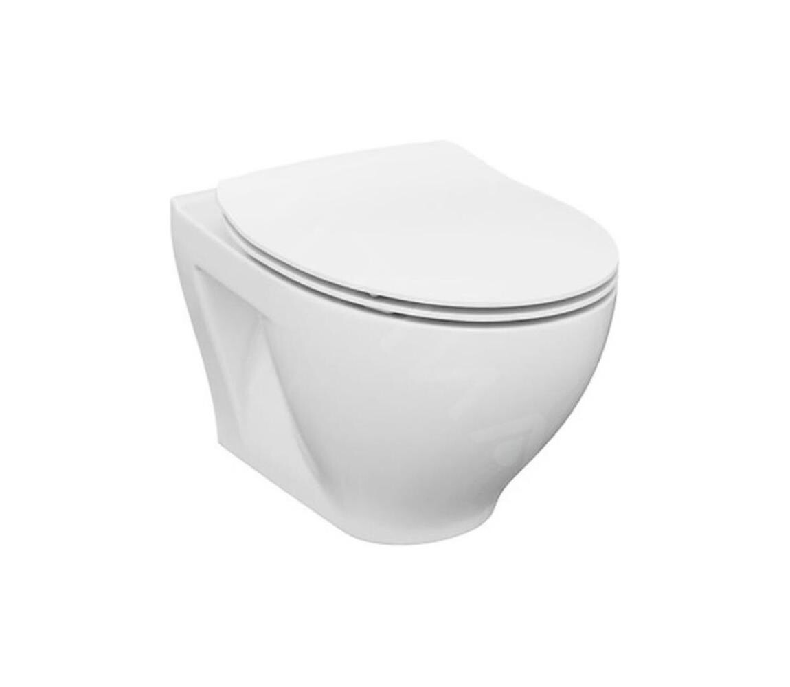 Cersanit Cersanit K701-147 - Závěsné WC s prkénkem SAVIO keramika/bílá