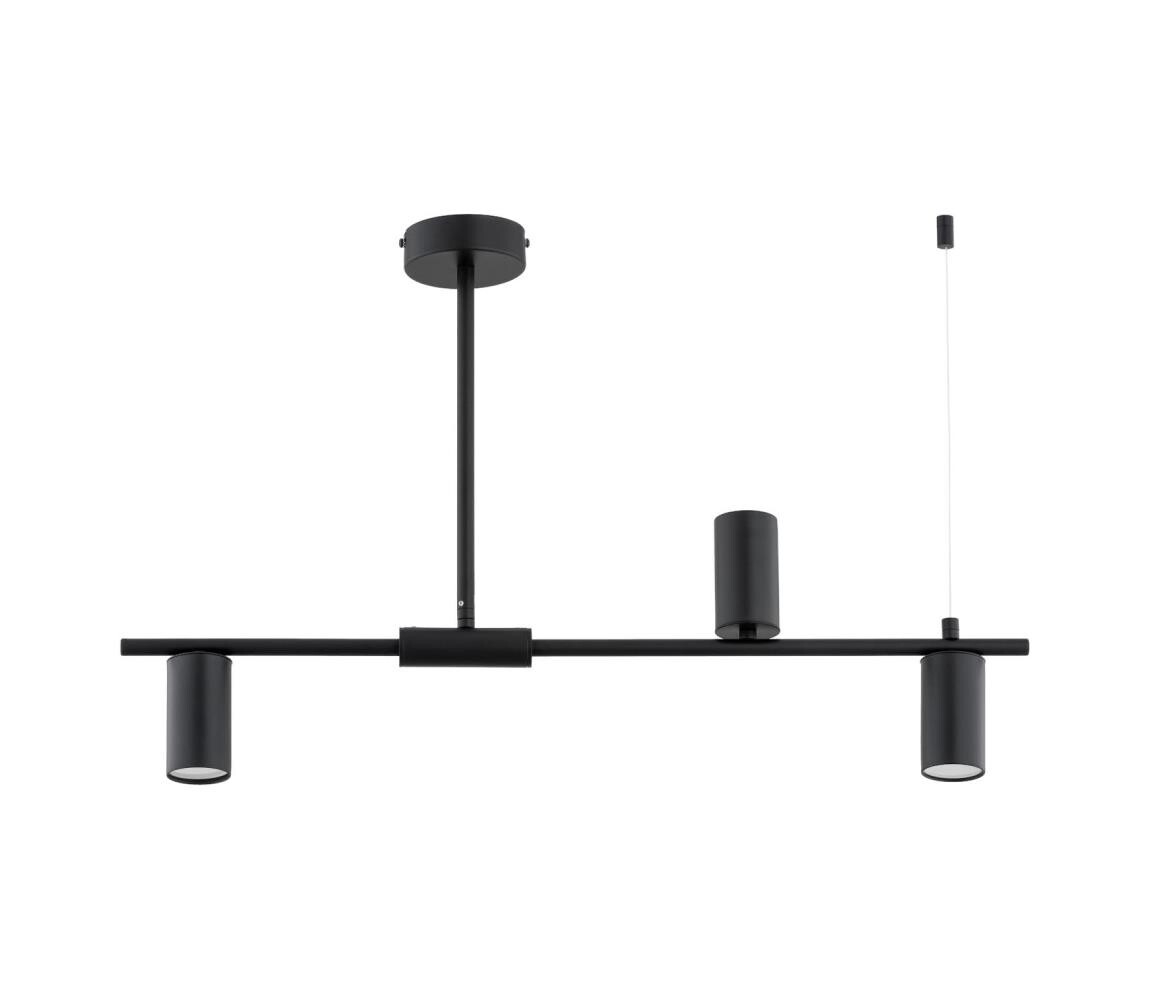 Lustr na tyči URANOS 3xGU10/10W/230V černá