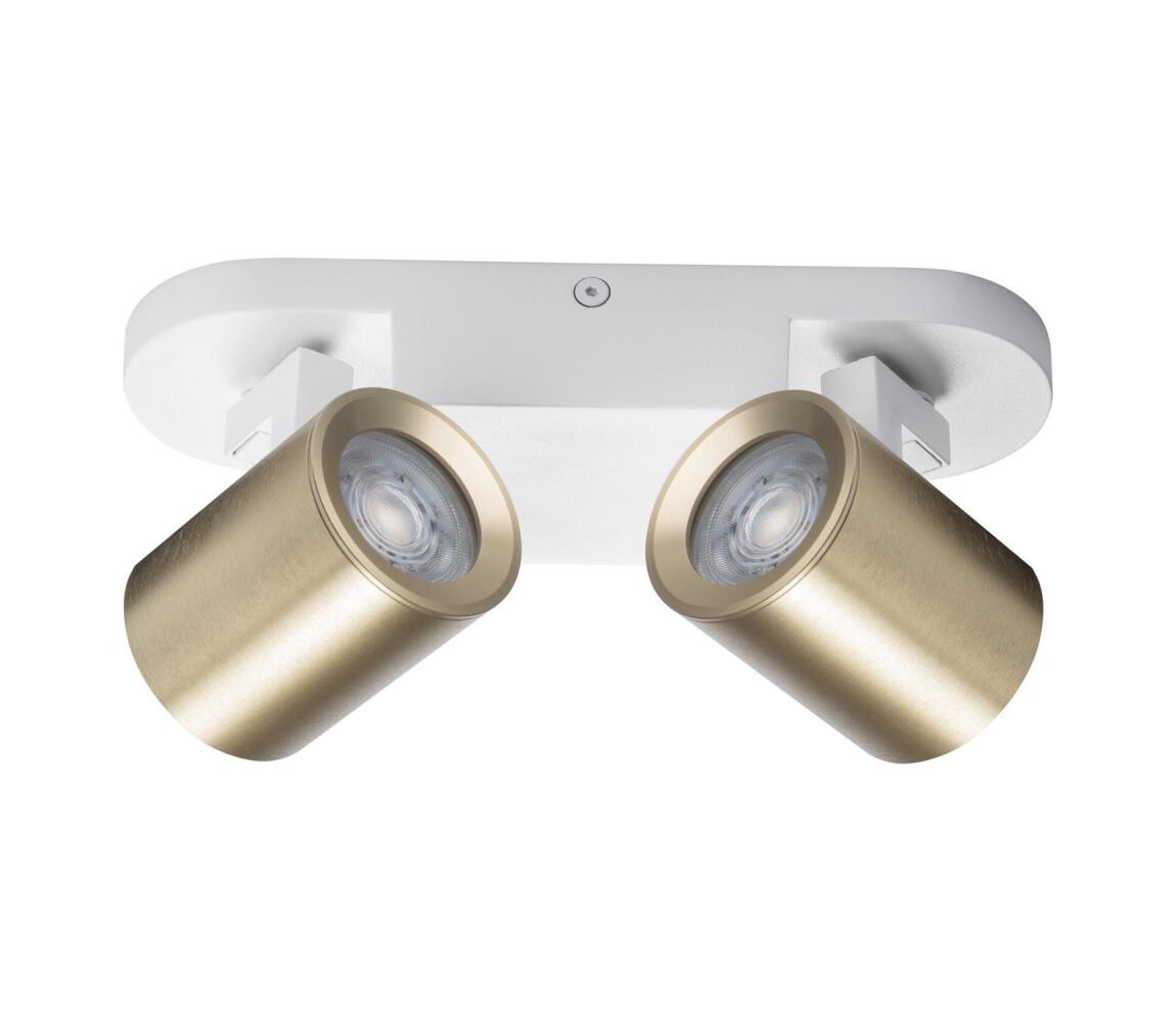 38965 - Bodové svítidlo LAURIN 2xGU10/10W/230V mosaz/bílá