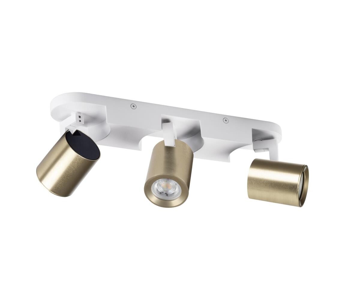 38966 - Bodové svítidlo LAURIN 3xGU10/10W/230V mosaz/bílá