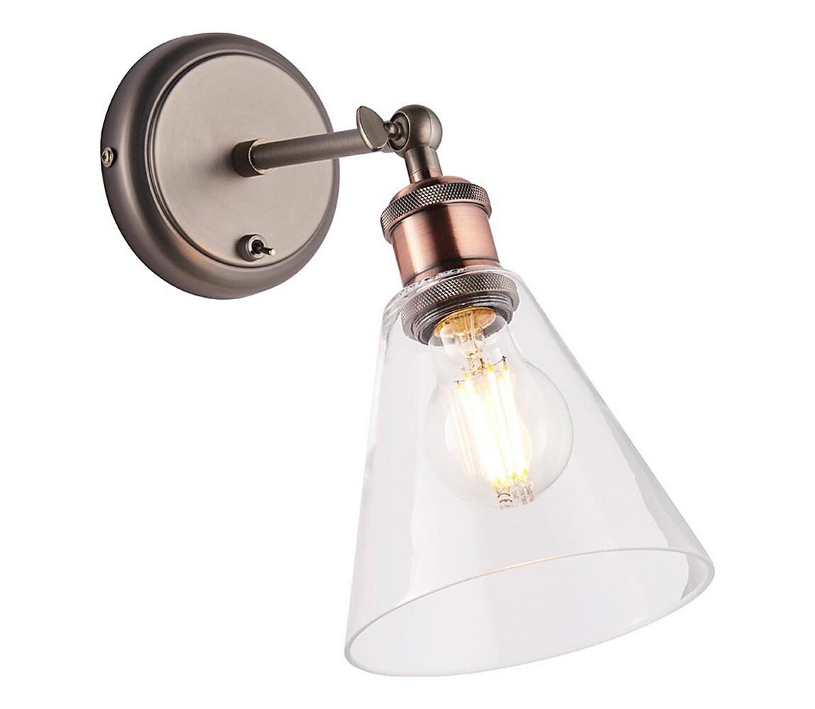 Endon Endon 92874 -Nástěnné bodové svítidlo HAL 1xE27/10W/230V bronz/měděná/čirá