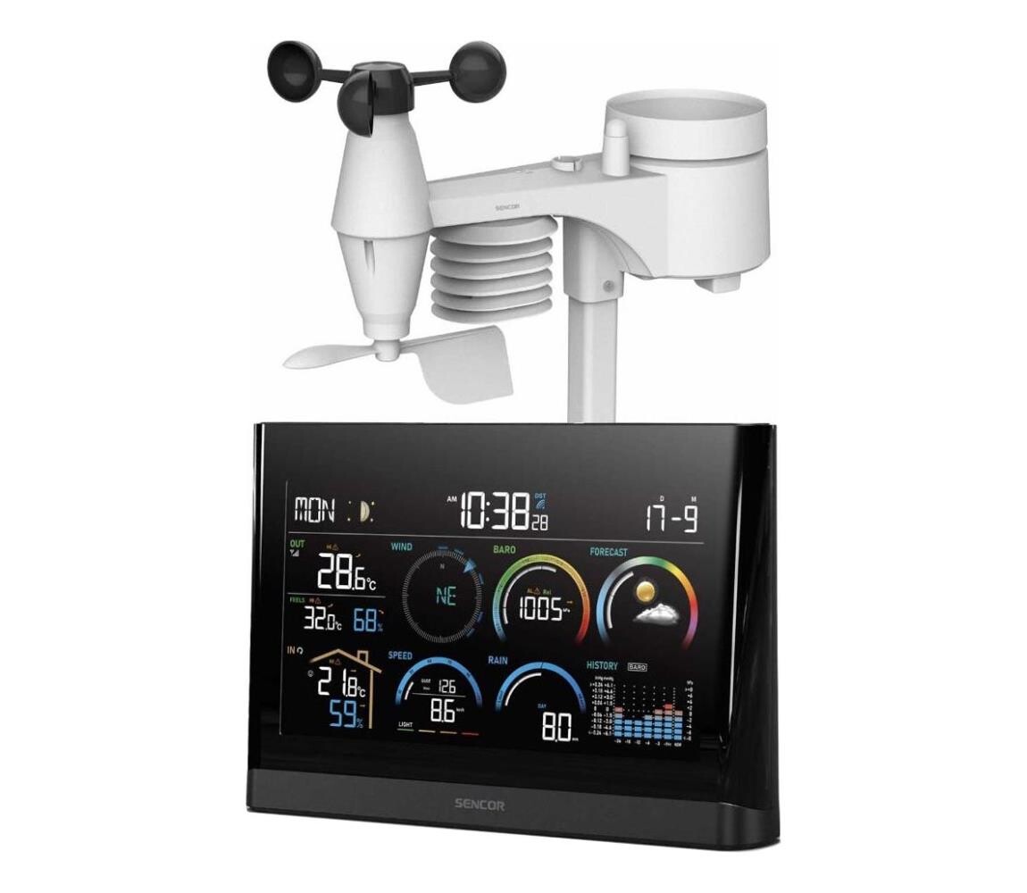 Sencor Sencor - Profesionální meteostanice s LCD displejem a budíkem 5V/3xAAA + 3xAA