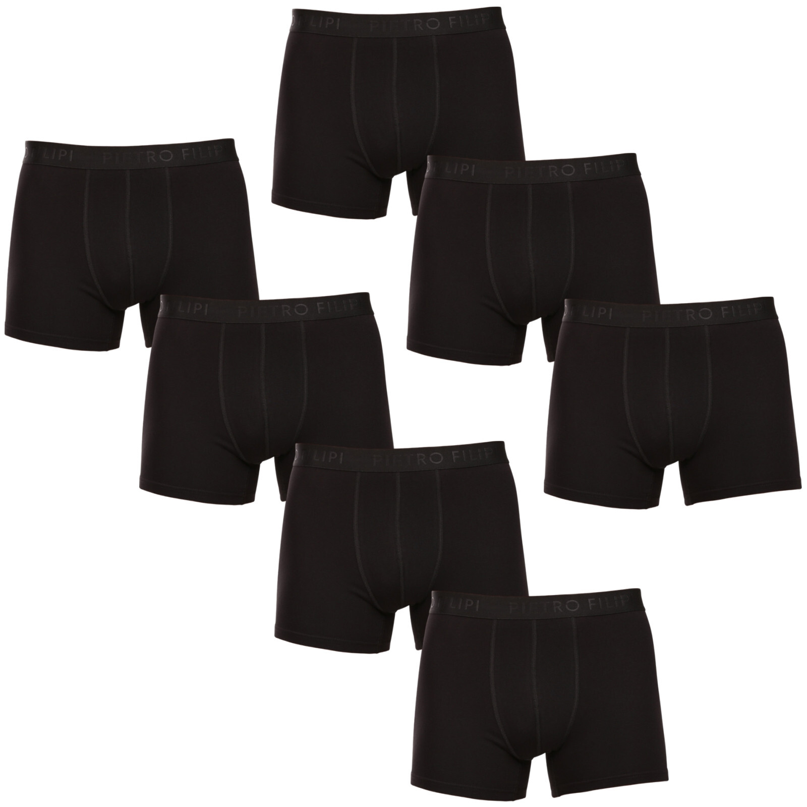 7PACK pánské boxerky Pietro Filipi černé (7PBC1) M, trenky / trenýrky