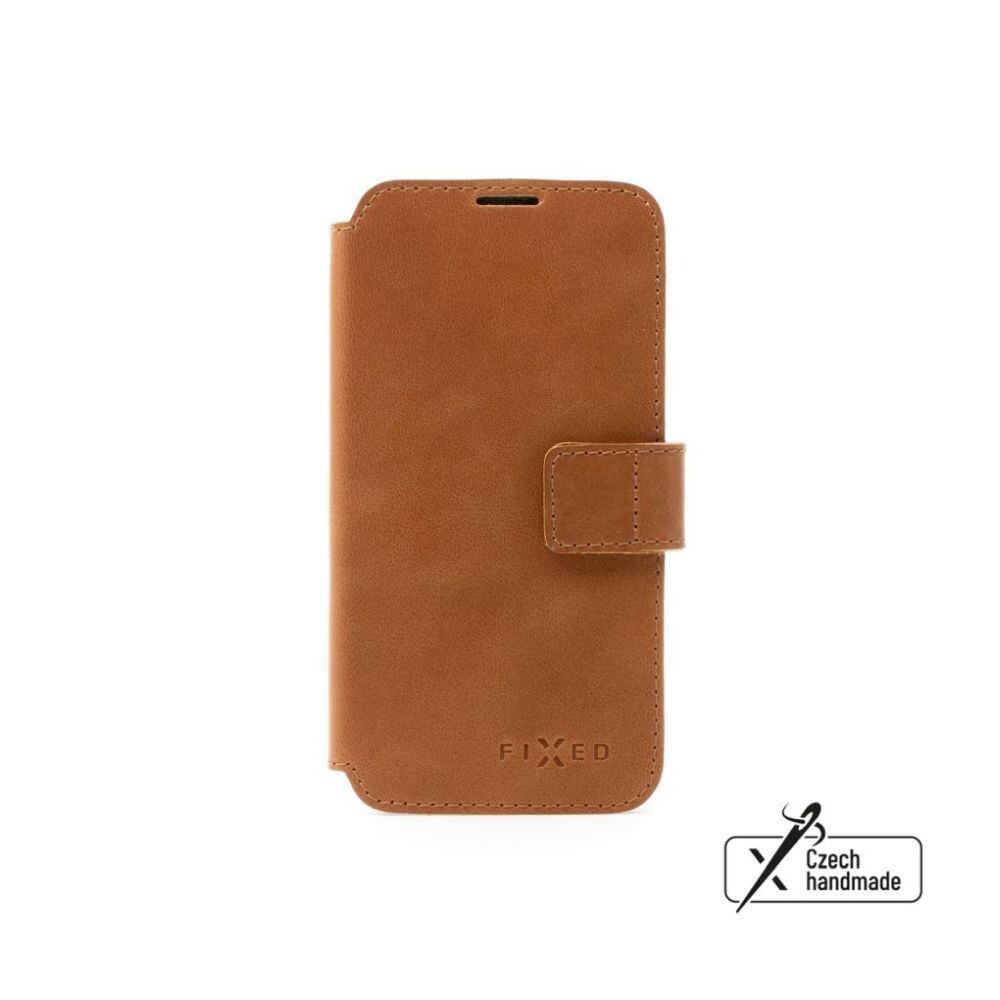 Kožené pouzdro typu kniha FIXED ProFit pro Samsung Galaxy A36 5G, hnědé