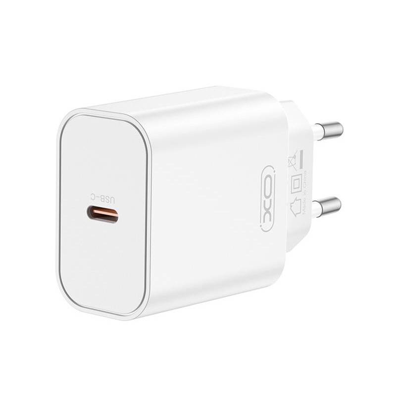 Nabíjecí adaptér XO CE32 20W USB-C PD Apple iPhone 14, 15, 16, 17, iPad nabíječka A2347, MHJE3ZM/A
