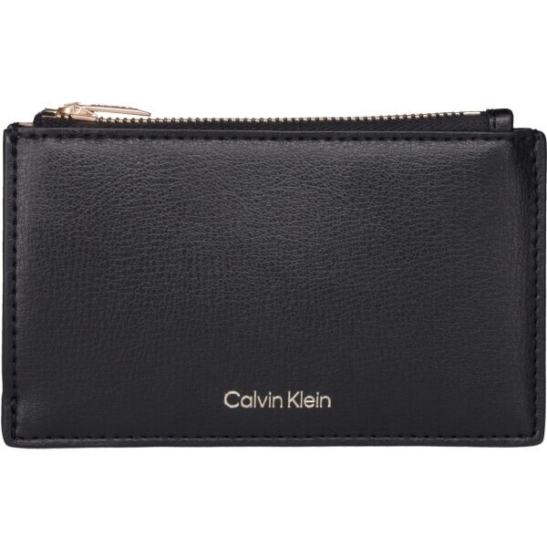 Calvin Klein FOIL LOGO TOP ZIP CARDCASE Dámská peněženka, černá, velikost