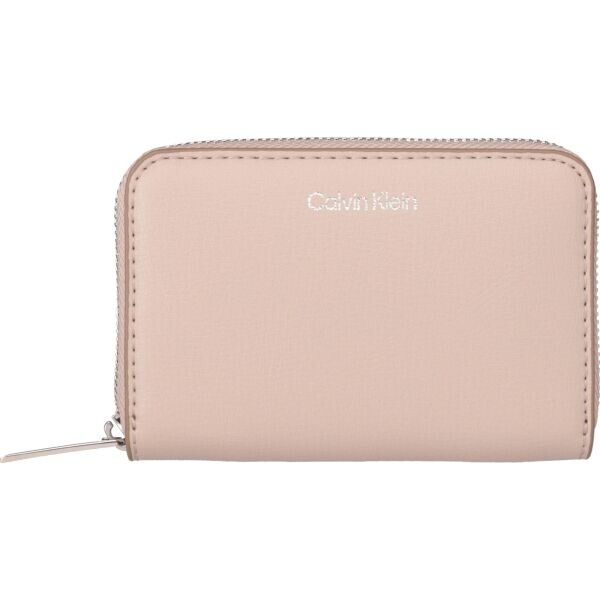 Calvin Klein FOIL LOGO MEDIUM ZIP AROUND Dámská peněženka, lososová, velikost