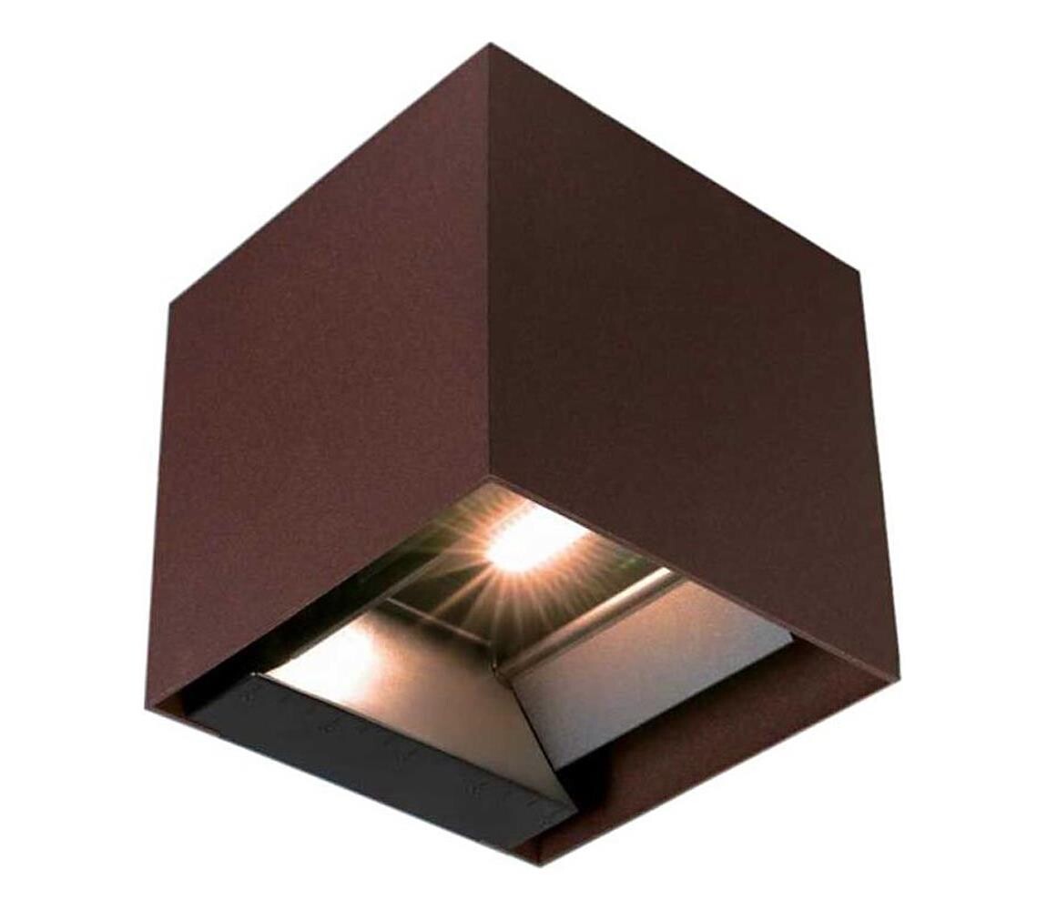 LED Solární nástěnné svítidlo se sen. LED/9W/3,7V 3000/4000/5000K IP65 hnědá