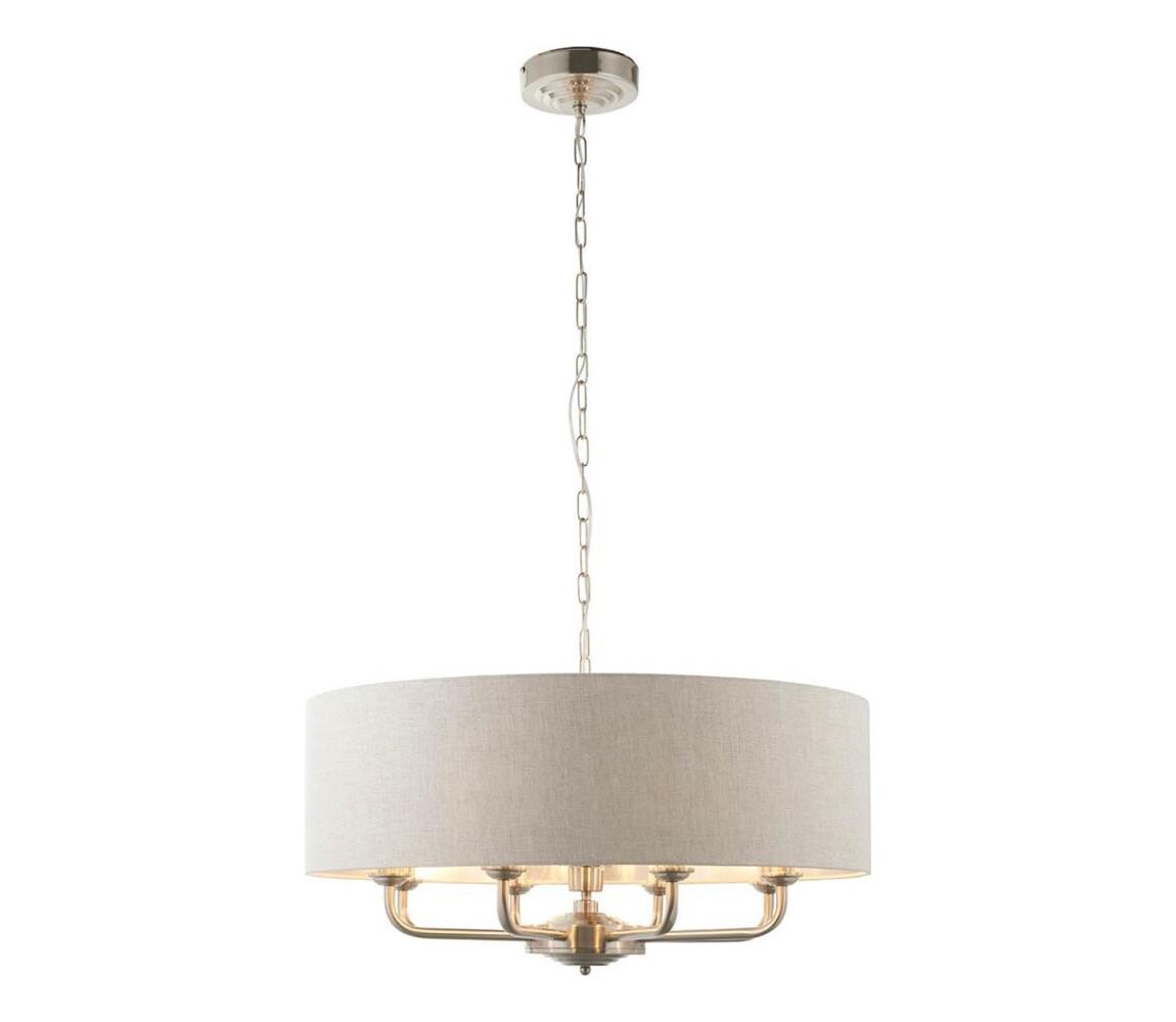 Endon Endon 99152 - Lustr na řetězu HIGHCLERE 8xE14/40W/230V šedá/matný chrom