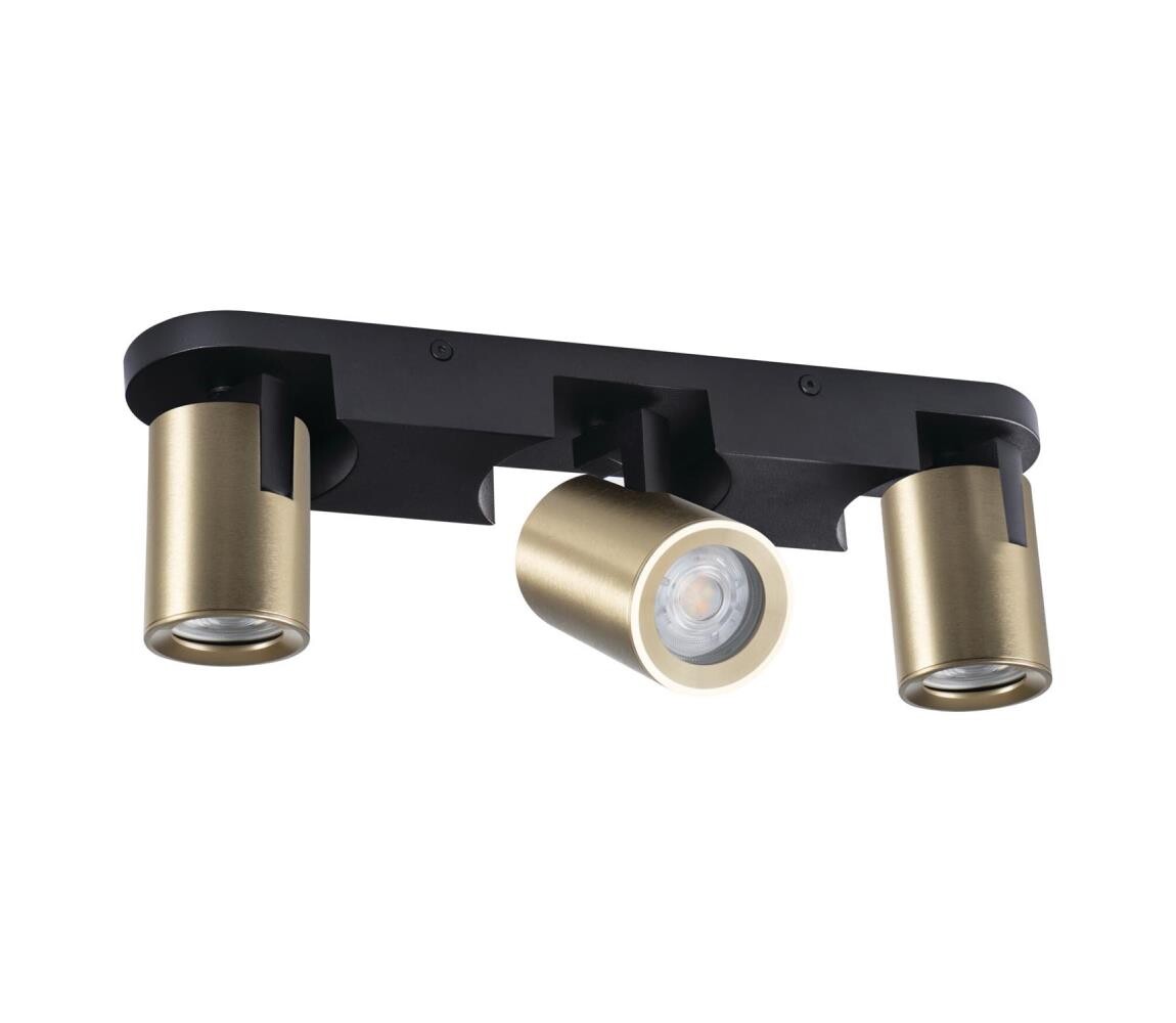 38962 - Bodové svítidlo LAURIN 3xGU10/10W/230V mosaz/černá