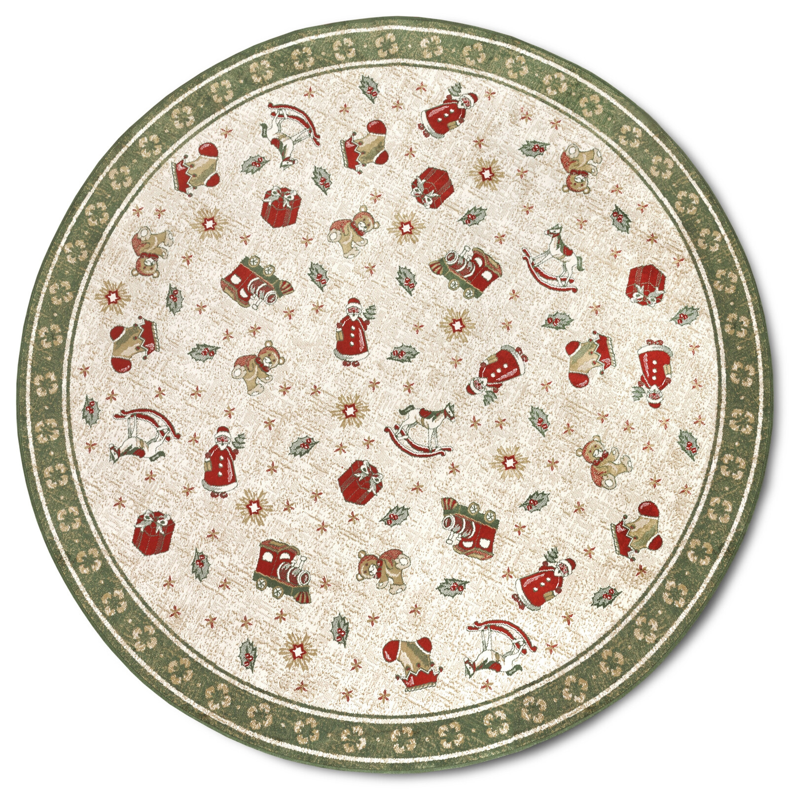 Kusový koberec Villeroy & Boch Toy's delight se střiženým vlasem 106218 Green, Multicolor kruh, 160x160 (průměr) kruh, zelená, obývací pokoj, Villeroy & Boch