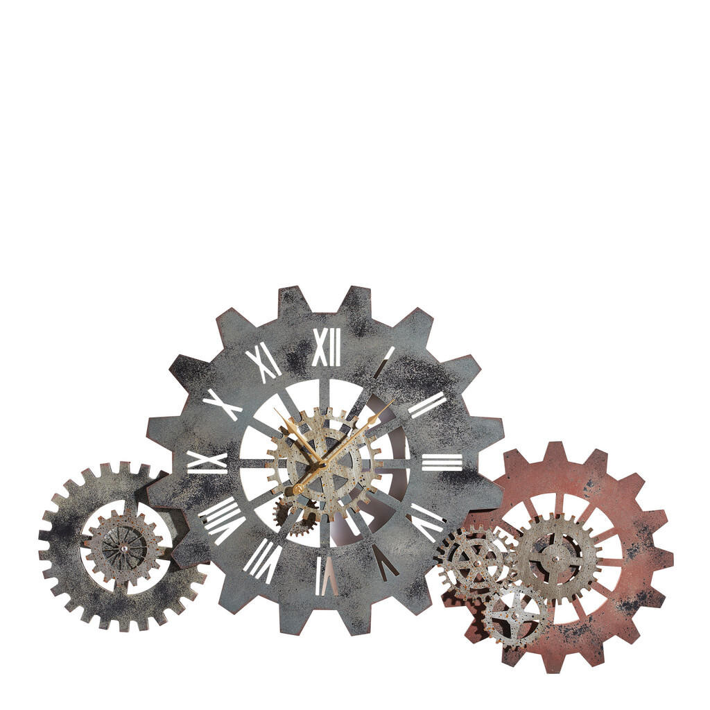 Ambia Home NÁSTĚNNÉ HODINY, hnědá, 107/63 cm