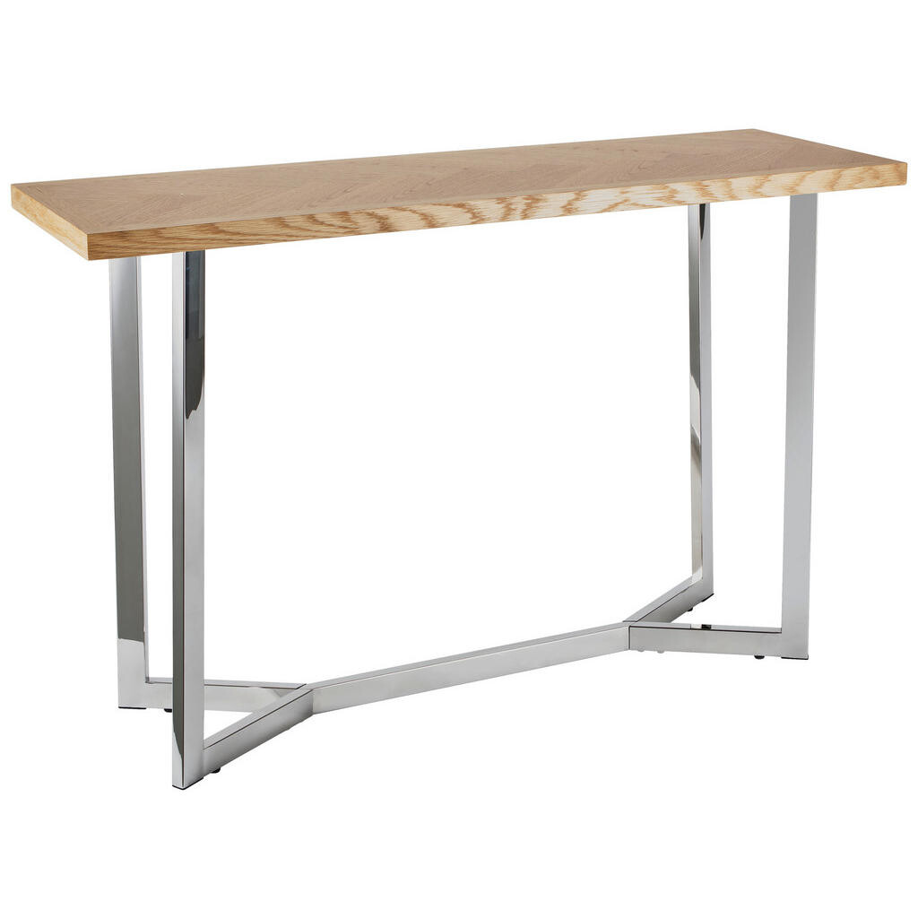 Livetastic KONZOLOVÝ STOLEK, barvy dubu, barvy nerez oceli, dřevo, kov, kompozitní dřevo, 120/78/40 cm