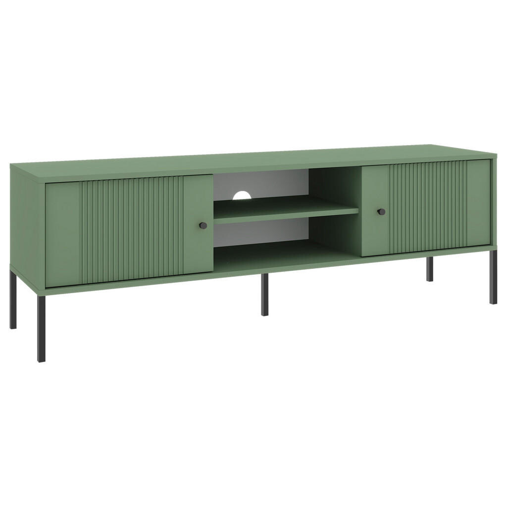 Xora NÍZKÁ KOMODA, tmavě zelená, 154,5/50,5/39 cm