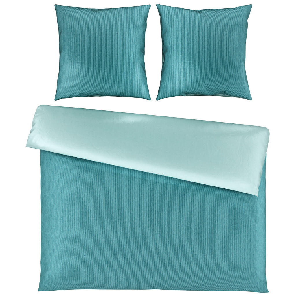 Bio:Vio OBOUSTRANNÉ POVLEČENÍ, satén, petrolej, 200/200 cm