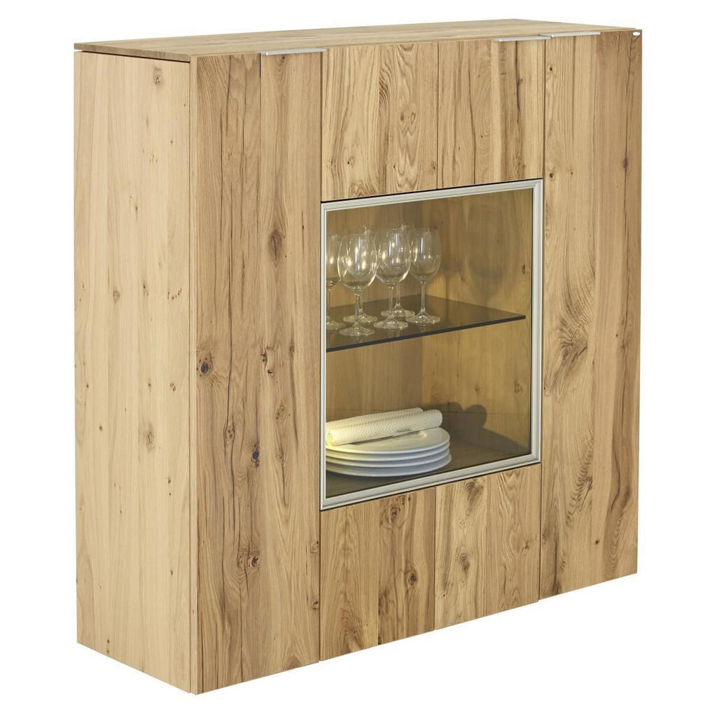 Voglauer VYSOKÁ KOMODA, staré dřevo, dub, barvy dubu, 128/130/42,3 cm