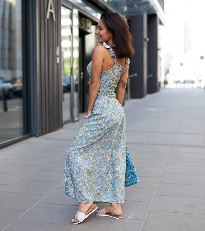 Gemre Green set with top and skirt Febo