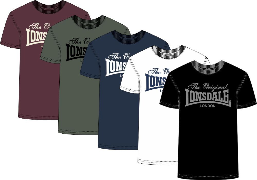 Lonsdale Men's t-shirt regular fit five pack