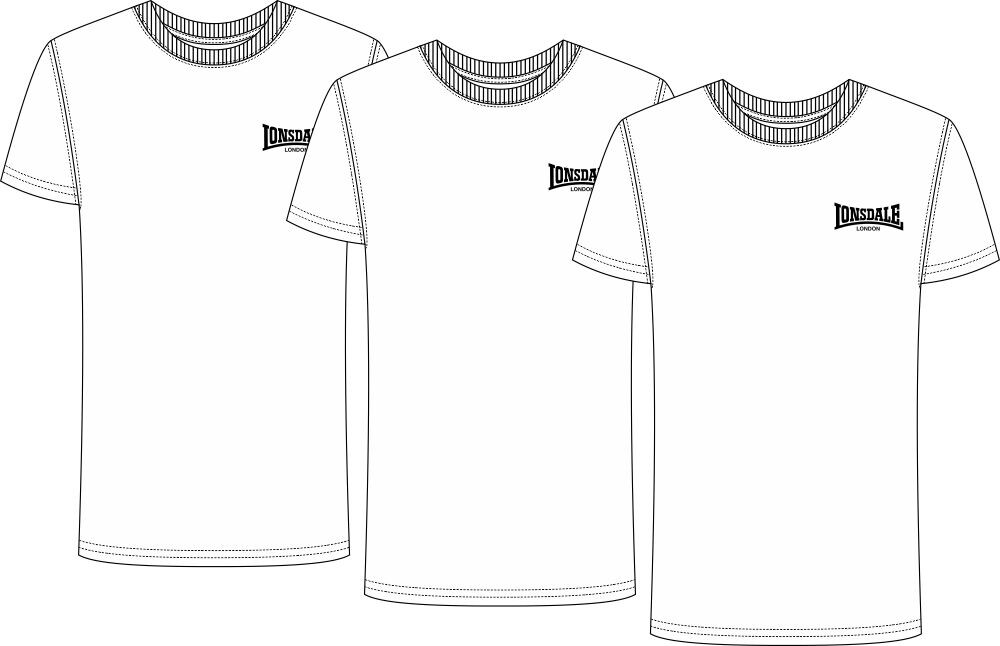 Lonsdale Men's undershirt slim fit triple pack
