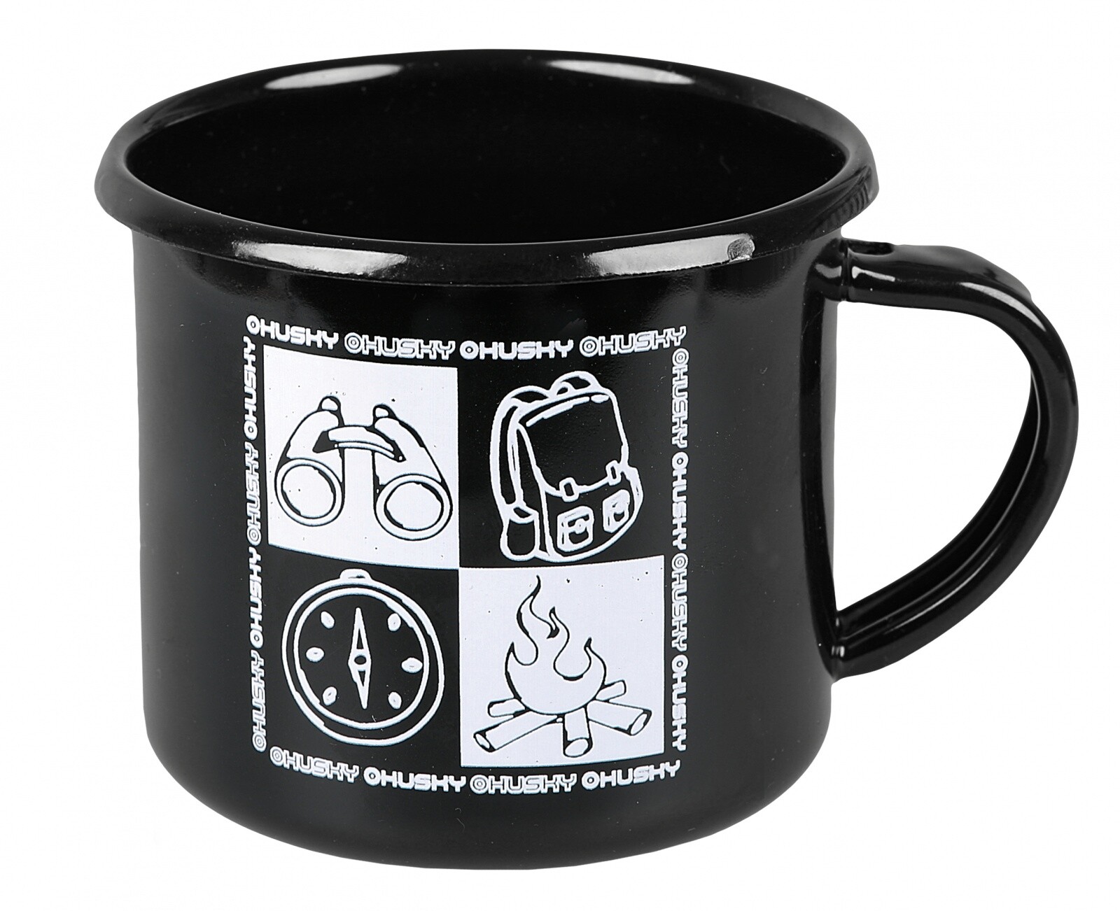 Husky Plechový hrnek camping-černý Hrnek