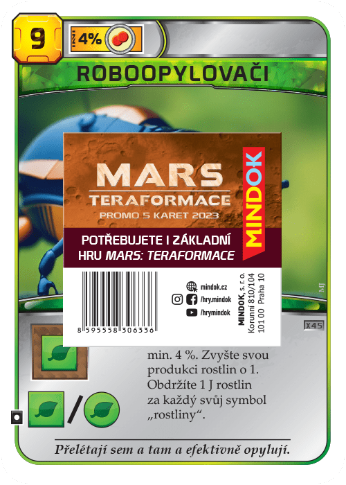 Mindok Mars: Teraformace – promo 5 karet 2023