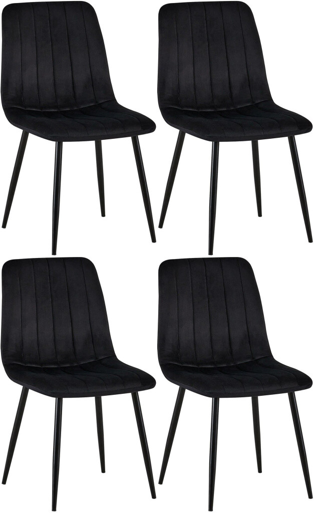 IDA Židle LUCCA – Černá / Černé nohy 4ks