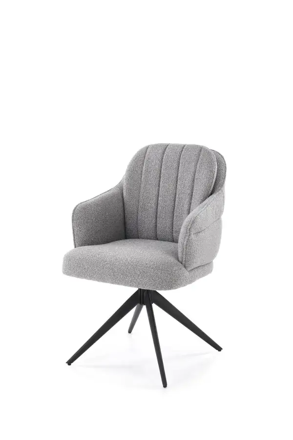 Halmar Otočné jídelní křeslo K570 - šedá