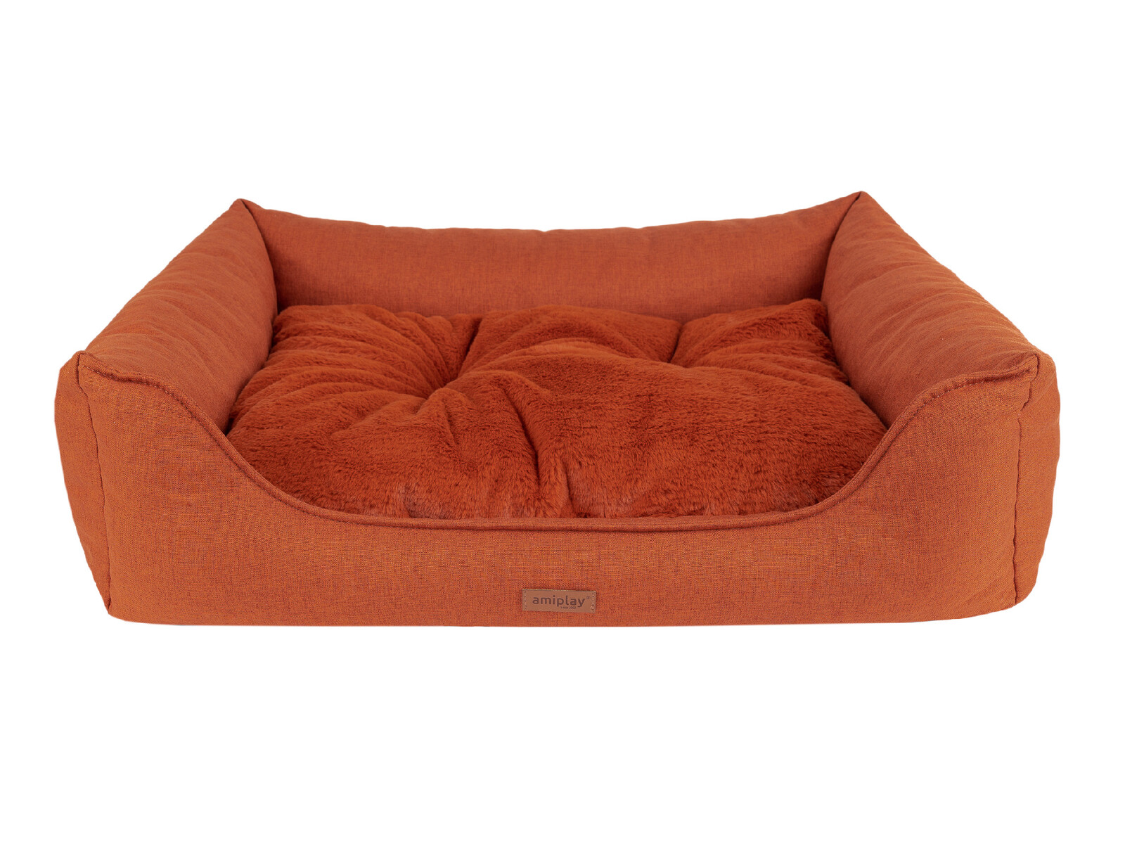 Pelíšek pro psa COME SOFA cihlová velikost S, M, L, XL Rozměr: S - 58x46x17 cm
