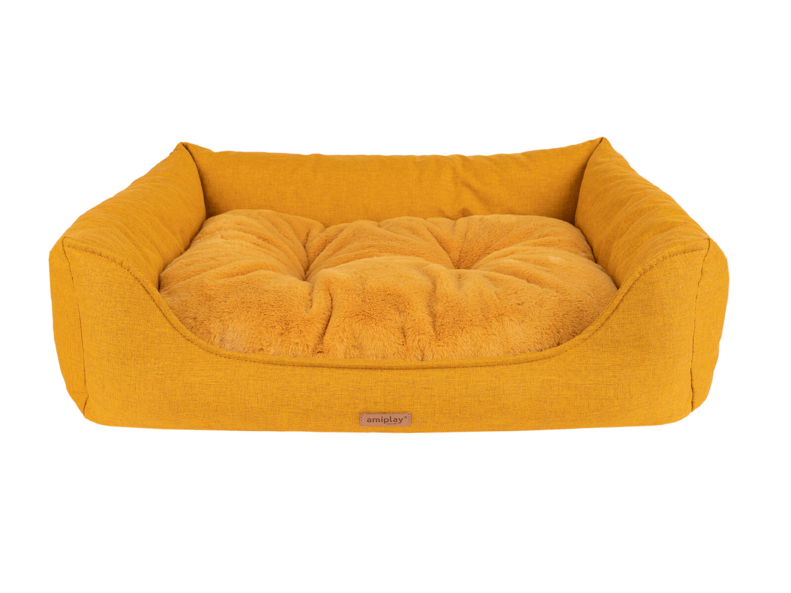 Pelíšek pro psa COME SOFA mustard/hořčicová velikost S, M, L, XL Rozměr: S - 58x46x17 cm