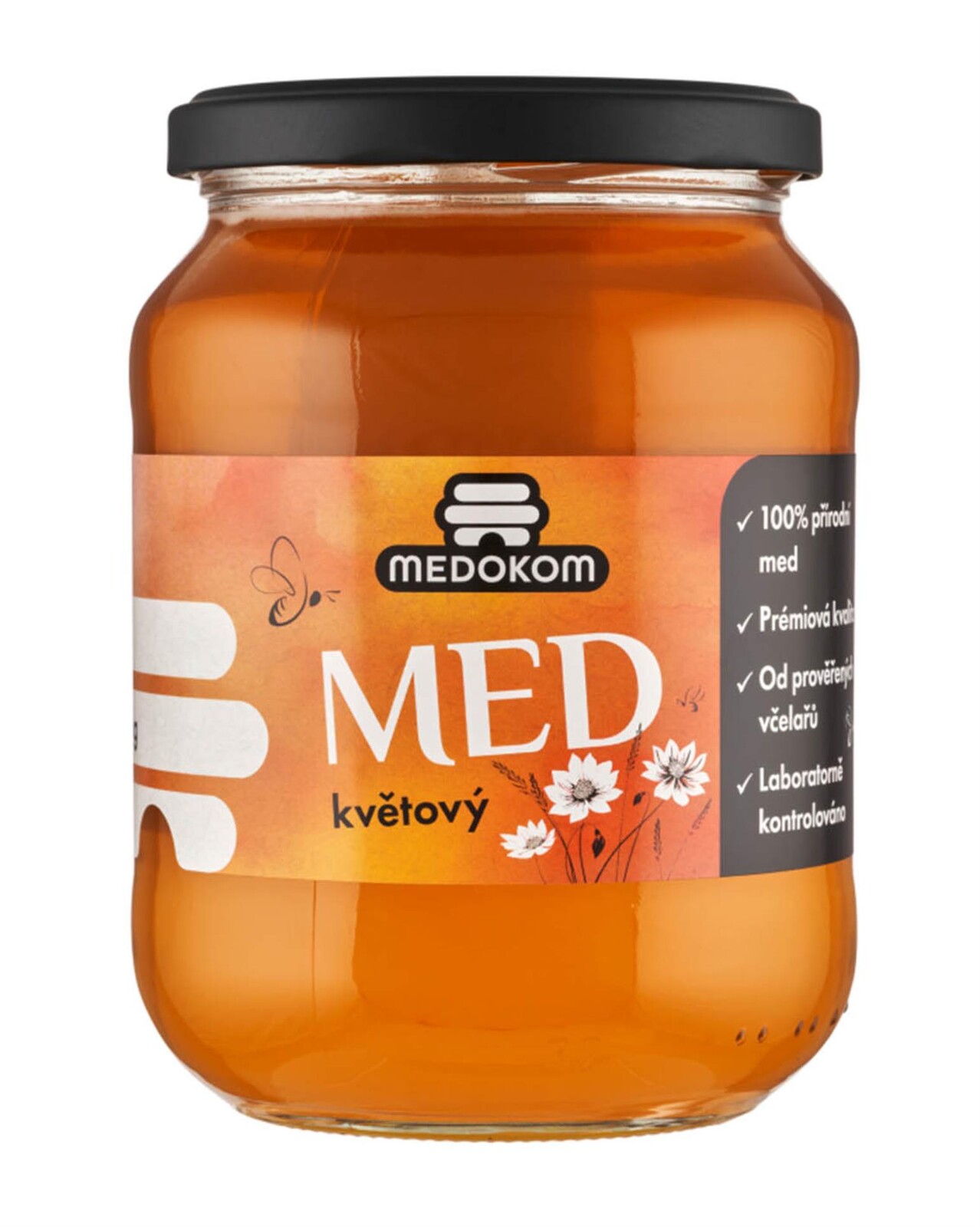 Med Medokom - květový, ve sklenici, 900 g
