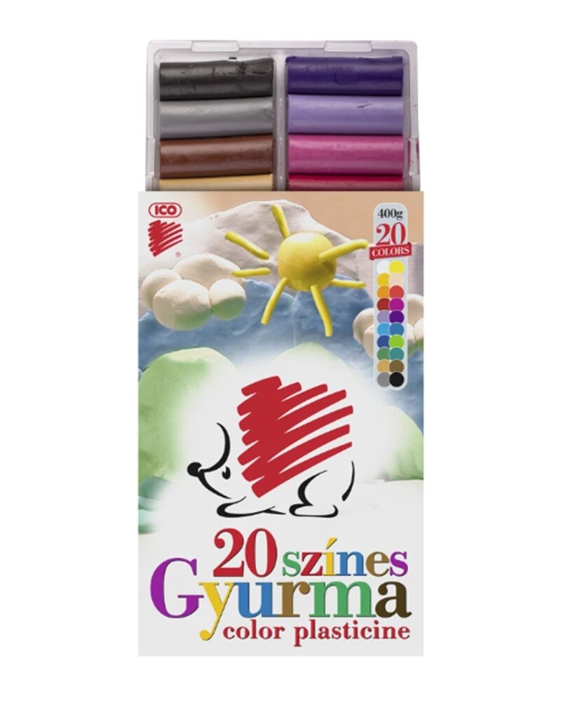 ICO ICO, 7300003016, Ježek, modelovací hmota/plastelína, 400 g, 20 ks